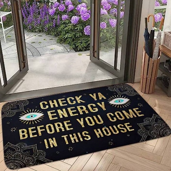 Other - •Check Ya Energy• Graphic Door Mat